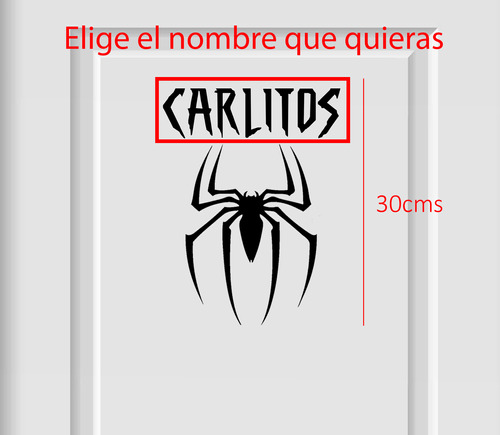 Calcomania Spiderman Araa Para Cuarto O Pared Personalizado Foto 3