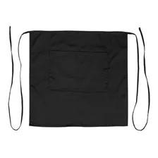 Mandil Color Negro Con Bolsillo 48x71 Cm Winco