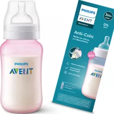 Mamadeira Clássica Rosa 330ml Philips Avent Anti-colic 3m+