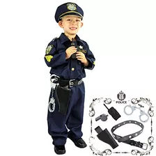 Disfraz Para Niño De Policía De Lujo Talla Small Para
