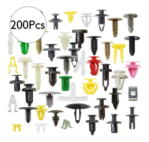 200 Piezas Kit Remache Clip Fijacin Coche Nailon Universal Foto 2