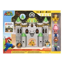 Mario Set Castillo Deluxe Bowser Con 5 Figuras + Accesorios