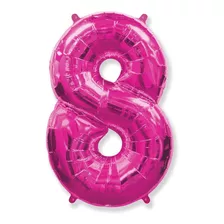 Bexiga Balão Metalizado 30 Polegadas 75cm Rosa Número 8