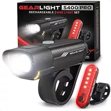 Juego De Luces Recargables Para Bicicleta Gearlight S400 - R