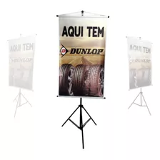 Tripé Banner 2.10m Regulável Porta Banner Pedestal Ferro