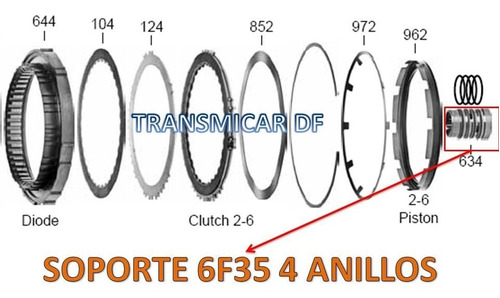 Soporte 6f35 4 Anillos Ford Escape Explorer Mercury Mariner Foto 6