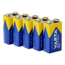 Pack X5 Pila Bateria 9v Alcalina Varta Industrial Pro 6lr61