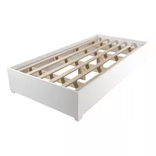 Base Cama Box Solteiro Imperatriz Com Pés Branco Viero