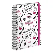 Agenda Comercial Plus Lash Designer Pink Fucsia 18x25cm