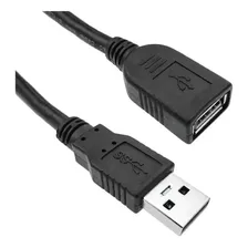 Cabo X Extensor Usb 2.0 Com Filtro 1,5 Metros Am/af Extensão Cor Preto