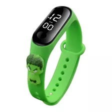 Relogio Digital Led Infantil Disney Super Herois Smartband