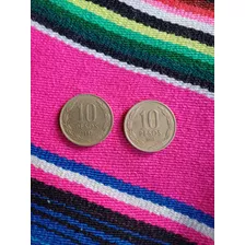 Monedas De 1997 Y 1999 De 10 Pesos Chilena