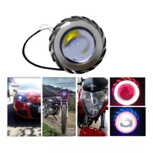 Farol Projetor Duplo 2 Angel Eyes Foco Led 4500l H1 H4 H7