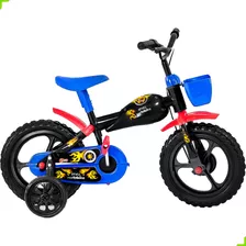 Bicicleta Motobike Aro 12 Infantil - Styll Baby Preto