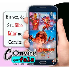 Convite De Aniversário Que Fala Homem De Ferro Digital 