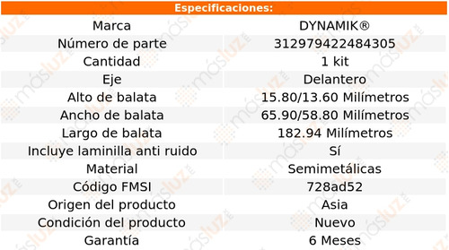 Balatas Semimetalicas Del Chevrolet Caprice V8 5.7l 72/84 Foto 3