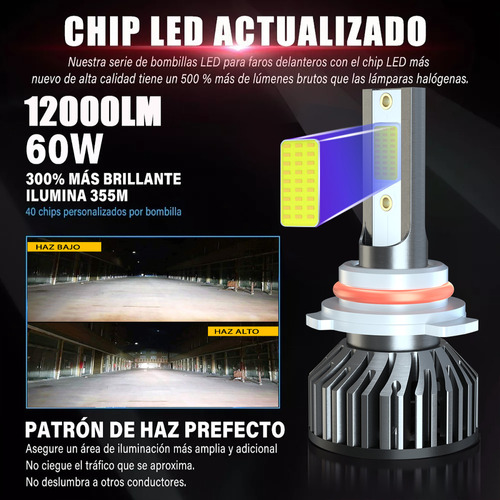 12000lm Faros Led Y Antiniebla Para Chrysler 200 2011-2012 Foto 4