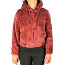 Rush Town Campera Lifestyle Mujer Peluche Bordo Ras