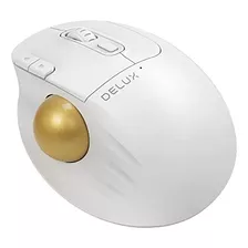 Ratón Trackball Bluetooth Delux, Inalámbrico Y Ergonómico Ro