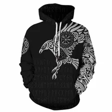 Jersey Sudadera De Vikingo Pirata Tatuaje Impresión 3d C