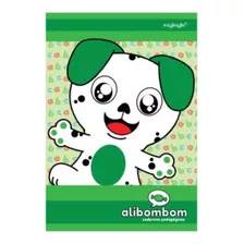 Caderno Alibombom Pauta 123 Infantil Capa Dura Verde 5 Unid