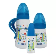 Kit 3 Peças Mamadeira Design - Azul - Lillo