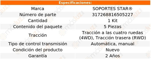 1 Pack Soportes Goma Escape Wrangler V6 3.8l 07/11 S Star Foto 2