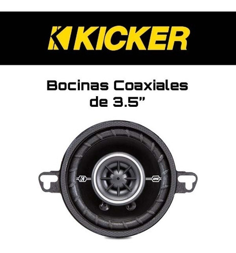 Bocinas Coaxiales Kicker Dsc35 3.5 80w Max/20w Rms 2 Vas Foto 2