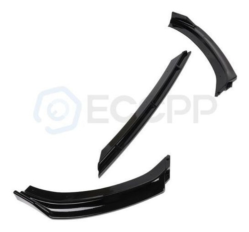 For 2017-2020 Audi A3 3pc Bright Black Front Bumper Lip Ecc1 Foto 3