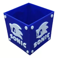 Porta Objetos Cubos Sonic Azul Envio Imediato