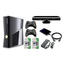 Xbox 360 Slim5.0+ Disco Duro 500gb 200j +2 Controles+ Kinect