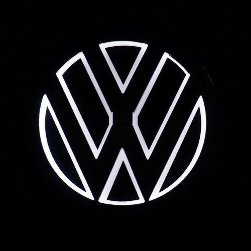 Para Logo Led Volkswagen 3 D Color Blanco Vw 11cm Foto 2