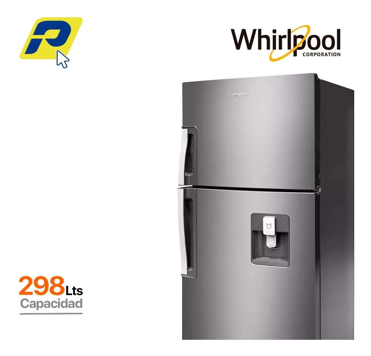 Refrigeradora Whirlpool 298 Litros Con Dispensador