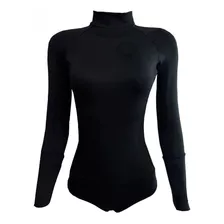 Maiô Lycra Manga Longa Black Com Forro E Uv 50+ Surf