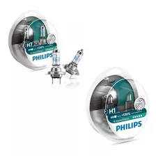 Kit Lâmpada Philips Xtreme Vision H1 + H7 55w 3700k 130% 