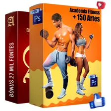 Pack + 150 Artes Academia Fitness Crossfit Editável Em Psd