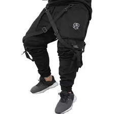 Calça Jogger Com Suspensorio E Tracks Para Baladas E Festa