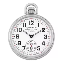 Gotham Gwc14108s - Reloj De Bolsillo Para Hombre, Acero Inox