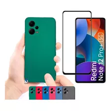 Funda Silicona Para Xiaomi Note 12 Pro+ 5g + Vidrio Full Cov