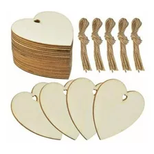 Corazón De Madera Corte Laser Para Pintar Decorar Colgante