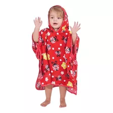 Toalha Poncho Infantil C/ Capuz Saída Praia Piscina Banho