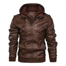 Chaqueta De Cuero Para Hombre Abrigo Delgado Chamarras