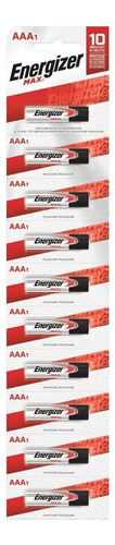 10 X Pilas Aaa Energizer Max E92 Pilas Alcalinas 1.5v