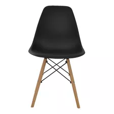 Cadeira De Jantar Elidy Charles Eames Eiffel, Estrutura De Cor Preto, 1 Unidade