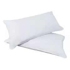 2 Almohadas Hoteleras Pluma/plumón De Ganso Natural 80/20 - Hipoalergenica 100% Algodon Anti Acaros - Estandar Soporte Suave