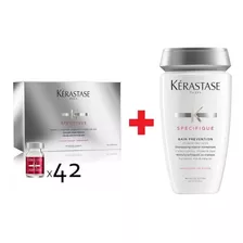 Premium Kerastase Aminexil X 1caja Cure Anti-chute + Shampoo