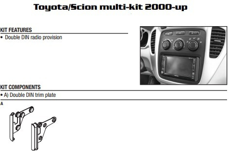 Adaptador Frente Estreo 2 Din Toyota Mr2 Spyder 2000 A 2005 Foto 3