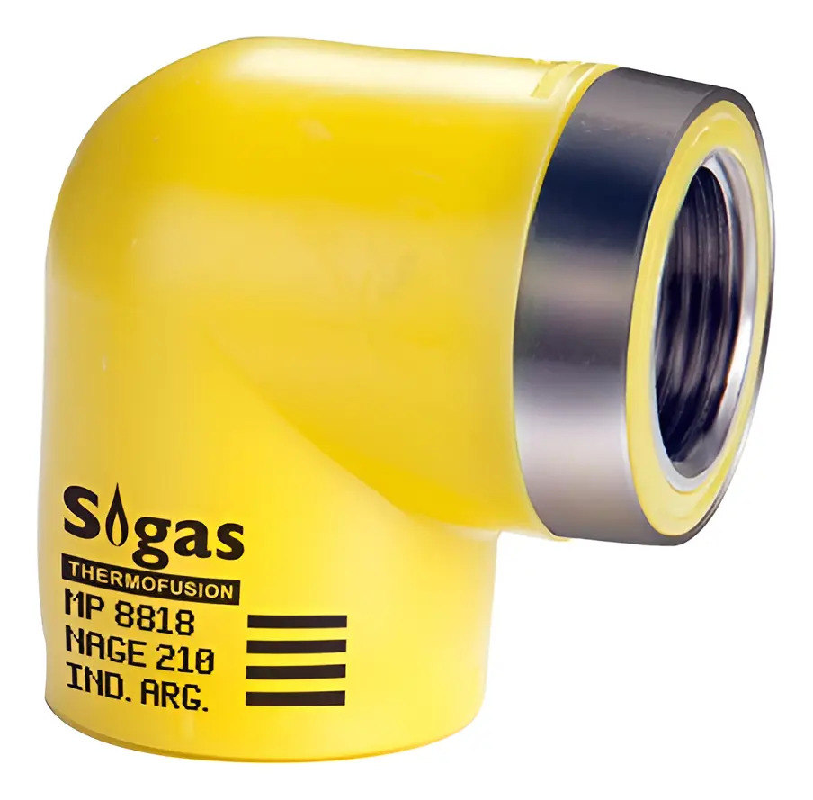 Codo Sigas Dema 40 Mm X 1 Rosca Hembra Gas