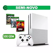 Console Microsoft Xbox One S 500gb + 3 Jogos Completo Com Nf