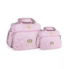 Kit De Bolsa Bebê Maternidade Rosa Coroa Griff